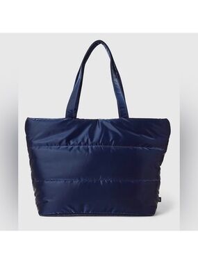 GAP Metallic Blue Puffer Tote